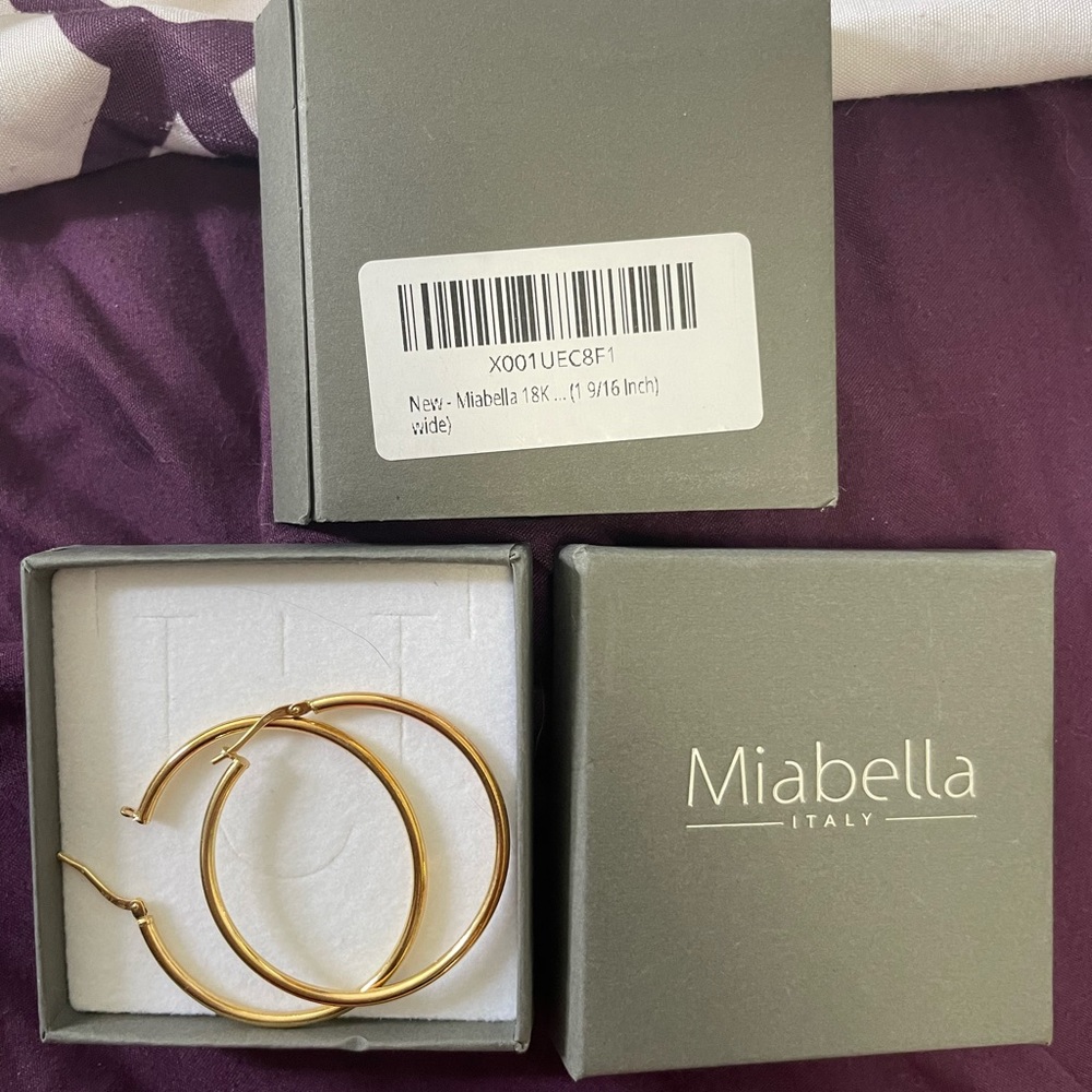 Gold plated hoops